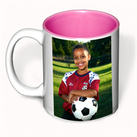 Picture of 11 oz White Ceramic Mug - Pink Interior